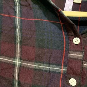 Plaid Front Tuck Top